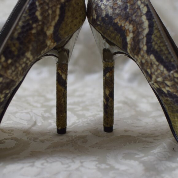 Worthington Snakeskin Heels Shoes Size 8 - Picture 9 of 11